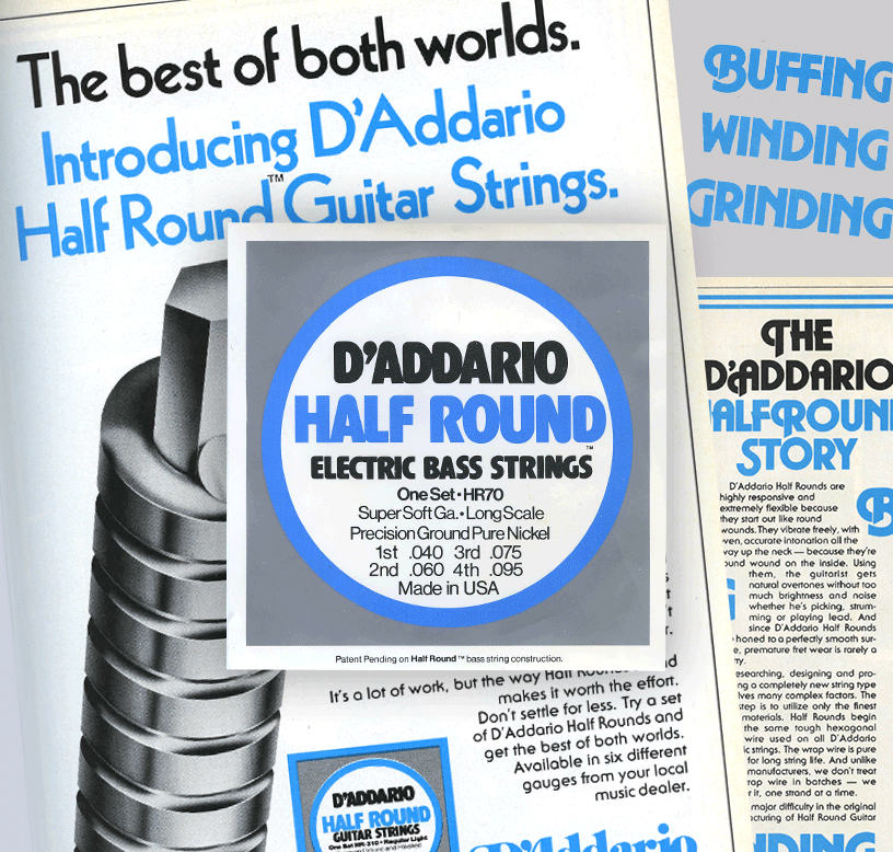 XL half rounds String packaging through the years