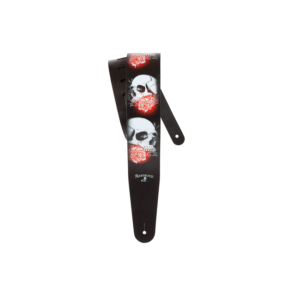 D'Addario Alchemy Leather Guitar Strap, Definitely Dead