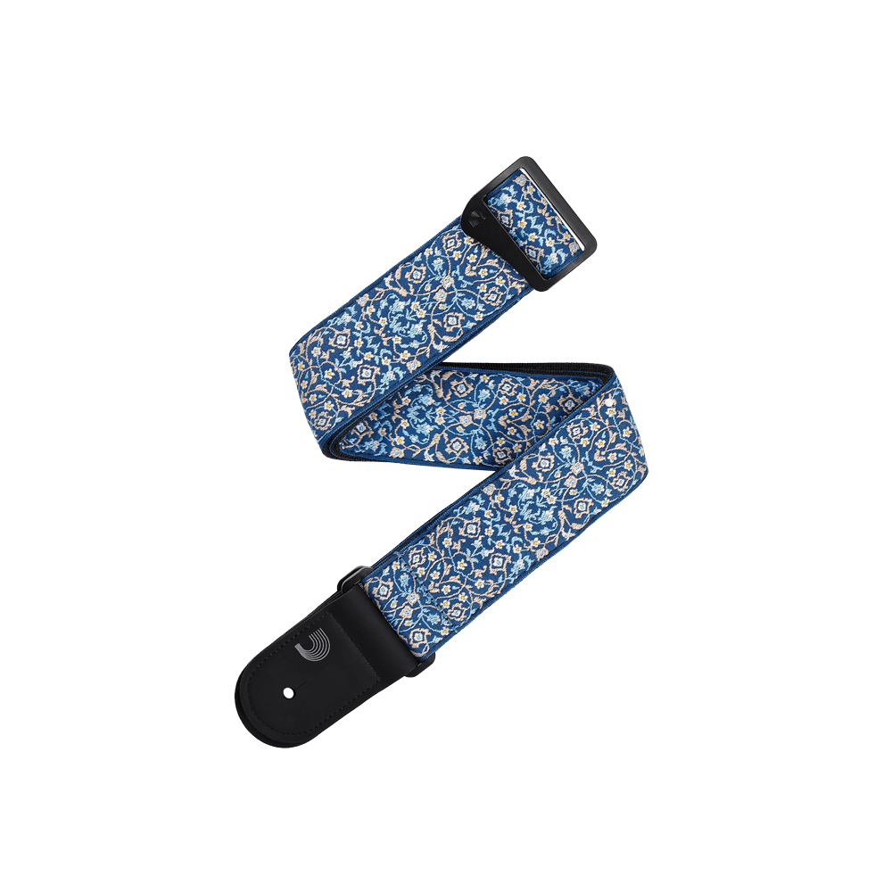 Eco Persian Woven Guitar Strap, Blue