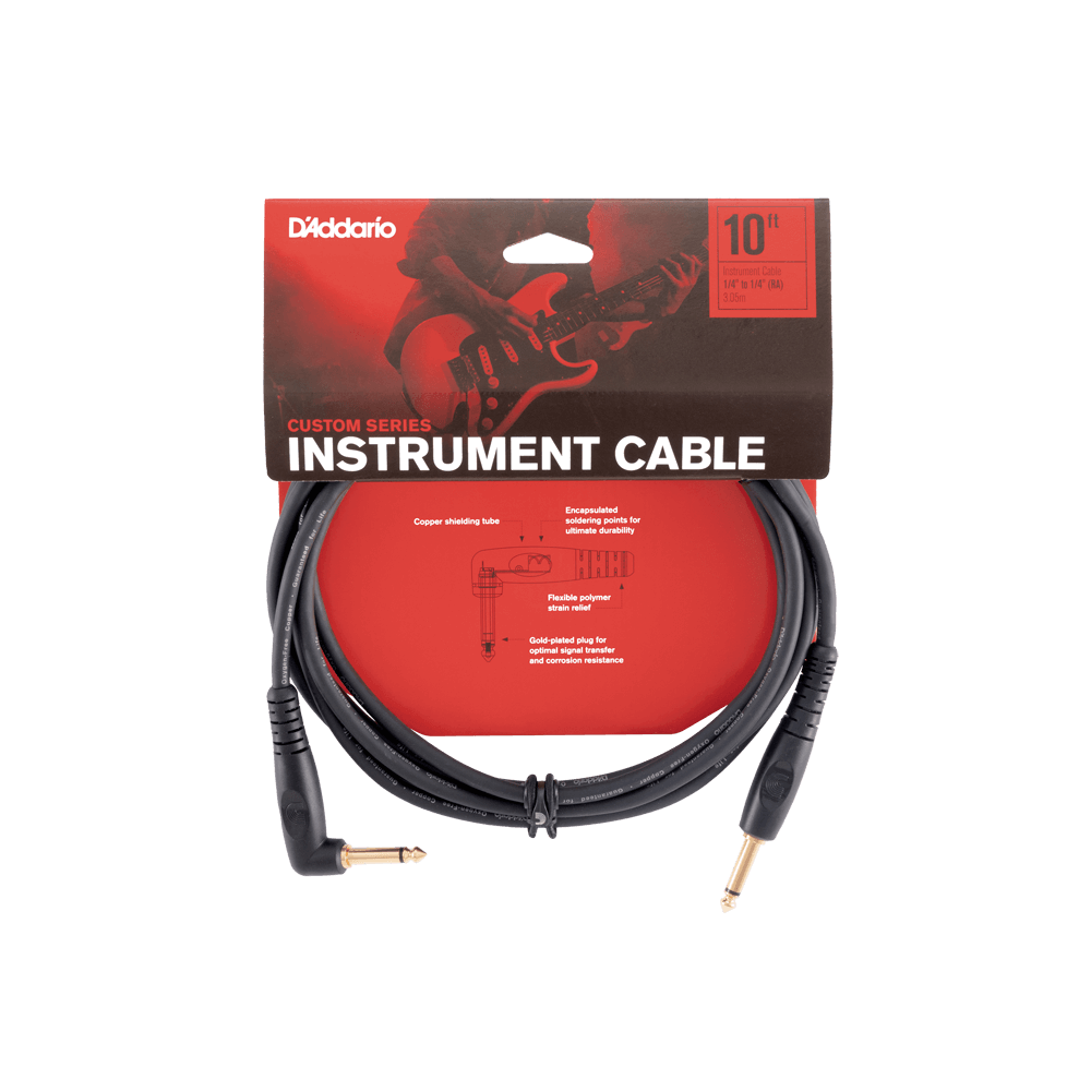 D'Addario Custom Series Instrument Cable, 10 feet