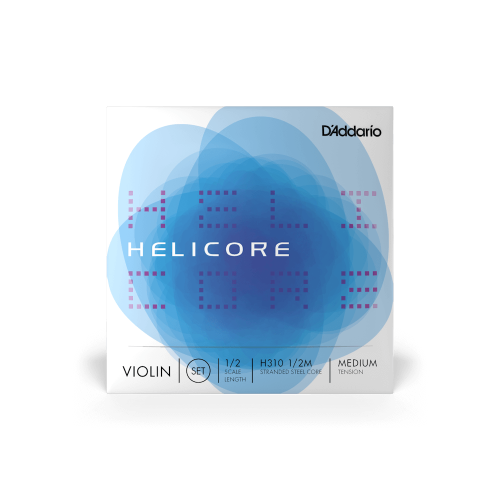 D'Addario Helicore Violin String Set, 1/2 Scale, Medium Tension