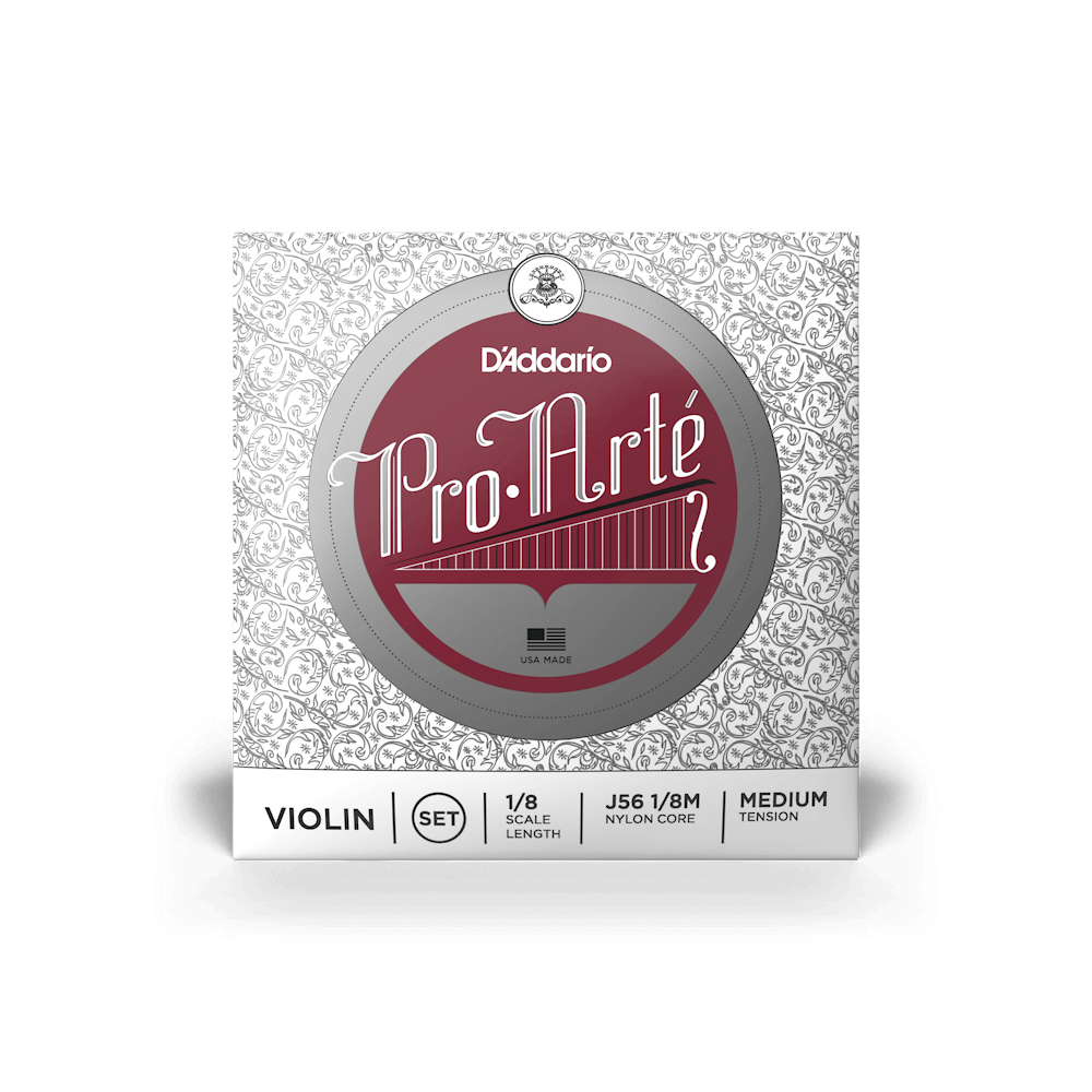 D'Addario Pro-Arte Violin String Set, 1/8 Scale, Medium Tension