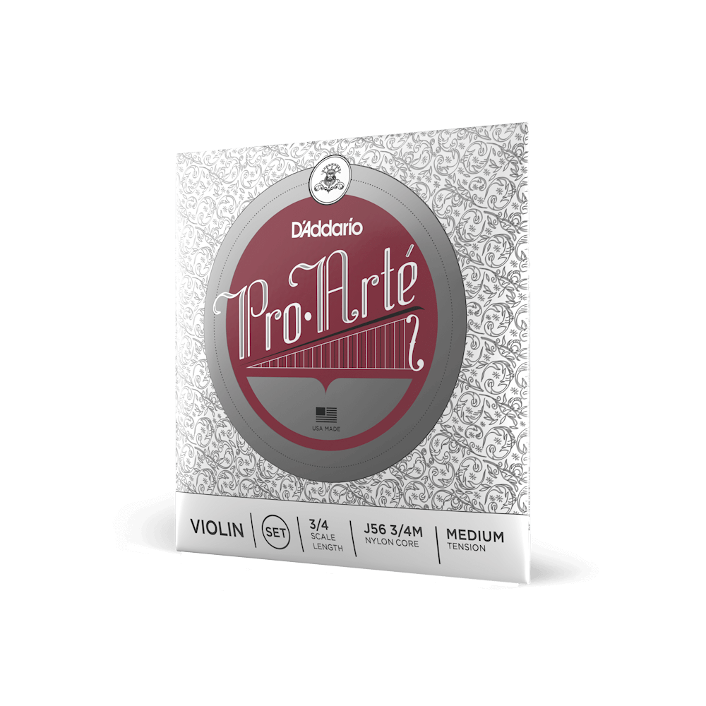 D'Addario Pro-Arte Violin String Set, 3/4 Scale, Medium Tension