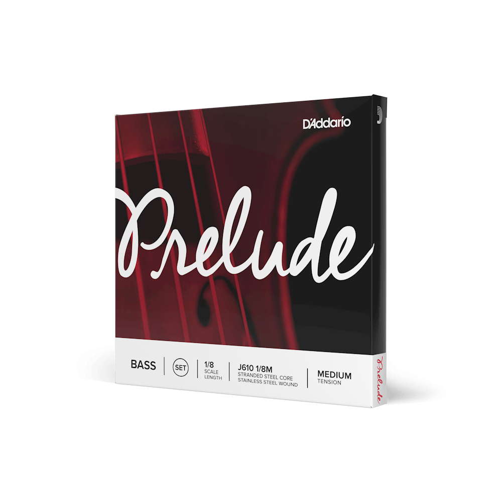 D'Addario Prelude Bass String Set, 1/8 Scale, Medium Tension