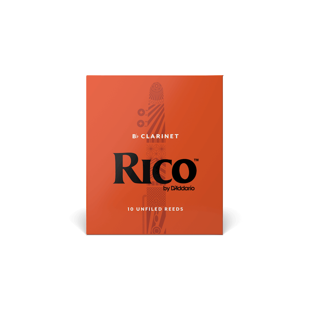 Rico by D'Addario Bb Clarinet Reeds, Strength 2, 10-pack