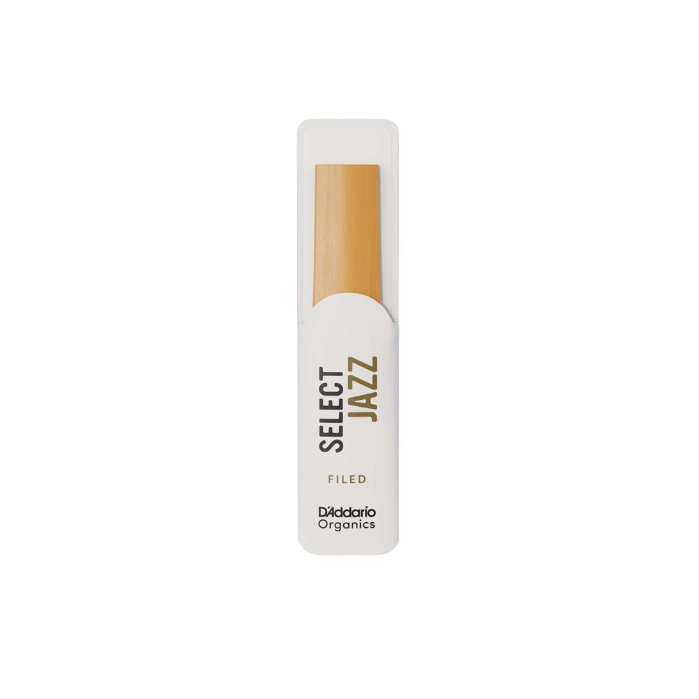D'Addario Organic Select Jazz Filed Tenor Saxophone Reeds, Strength 3 Soft, Individually-Sealed, 5-Pack